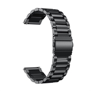 Universele Smartwatch Roestvrij Stalen Band - 22mm - Zwart