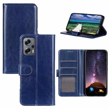 Xiaomi Redmi Note 11T Pro/11T Pro+ Wallet Case met Magnetische Sluiting - Blauw