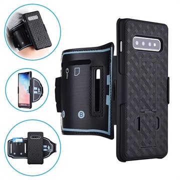 2-in-1 Afneembare Samsung Galaxy S10+ Armband - Zwart