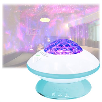 360-graden roterende Starlight LED-lamp 012-2081 - wit