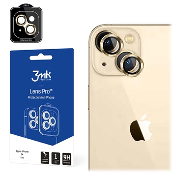 3MK Lens Protection Pro iPhone 14 Camerabeschermer - Goud