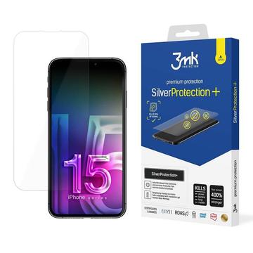 iPhone 15 Plus 3MK SilverProtection+ Antimicrobiële Screenprotector - Doorzichtig