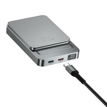 4smarts OneStyle 5000mAh Draadloze Power Bank - MagSafe compatibel - Grijs