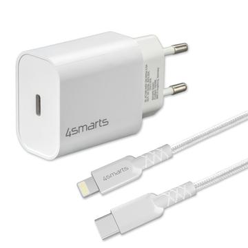 4smarts VoltPlug 20W USB-C Adapter met Lightning Kabel 1.5 Meter Wit