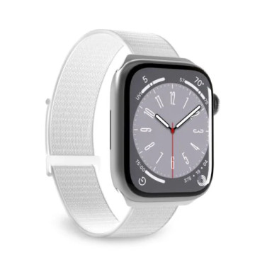 Apple Watch Ultra 2/Ultra/9/8/SE (2022)/7/SE/6/5/4/3/2/1 Zuiver Nylon Sportbandje - 49mm/45mm/44mm/42mm - Wit