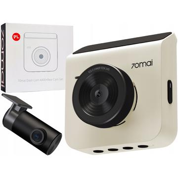 70mai A400 Dash Cam en Achter Cam Set - 2K, WiFi, 2 LCD - Ivoor