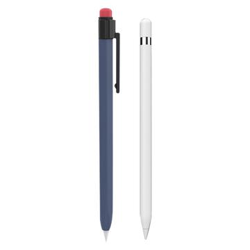 AHASTYLE PT80-1-K Voor Apple Pencil 2e generatie Stylus Pen Silicone Cover Anti-druppel Beschermhoes - Middernachtblauw