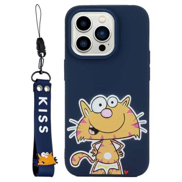 Kiss Serie iPhone 14 Pro Max TPU Hoesje met Band - Kat