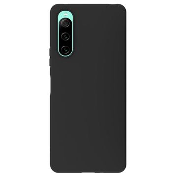 Sony Xperia 10 V Anti-Vingerafdruk Mat TPU Hoesje - Zwart