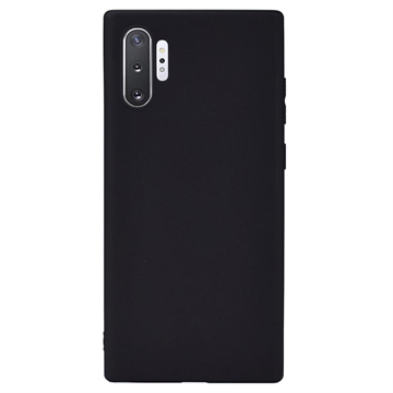 Anti-Vingerafdruk Mat Samsung Galaxy Note10+ TPU Hoesje - Zwart