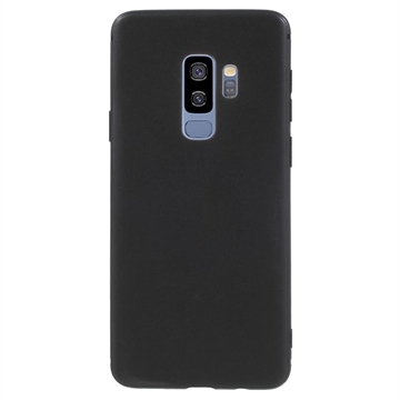 Anti-Vingerafdruk Mat Samsung Galaxy S9+ TPU Hoesje - Zwart