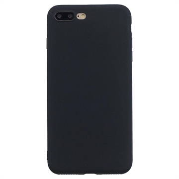 Anti-Vingerafdruk Mat iPhone 7 Plus/8 Plus TPU Hoesje - Zwart