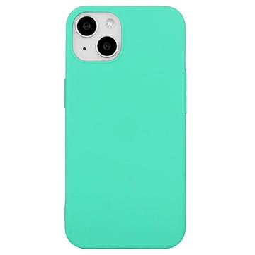 iPhone 15 Anti-Vingerafdruk Mat TPU Hoesje - Cyan