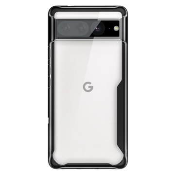 Anti-Shock Google Pixel 7 Pro Hybride Hoesje - Zwart / Doorzichtig