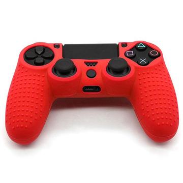 Antislip beschermhoes van siliconen grip voor PS4 Controller - Rood