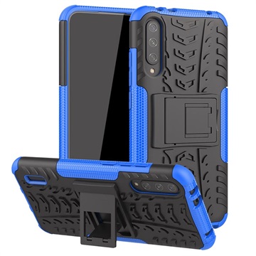 Antislip Xiaomi Mi A3, Mi CC9e Hybrid Case met Standaard - Blauw / Zwart