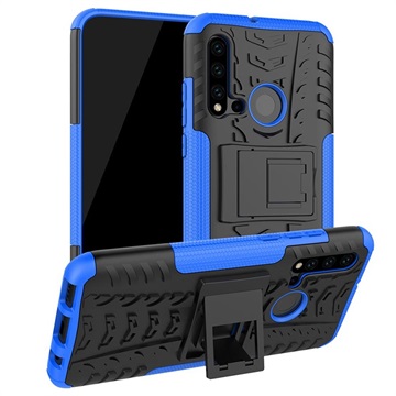 Huawei P20 lite (2019) Hybride Anti-Slip Case met Standaard - Blauw / Zwart