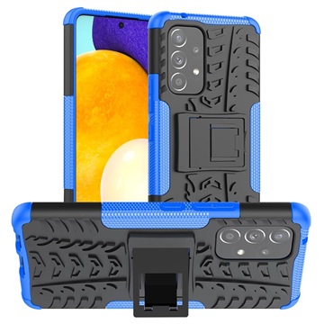 Antislip Samsung Galaxy A53 5G Hybrid Case - Blauw / Zwart