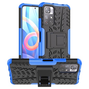 Xiaomi Poco M4 Pro 5G Antislip Hybride Case - Blauw / Zwart