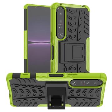 Antislip Sony Xperia 1 IV Hybrid Case - Groen / Zwart