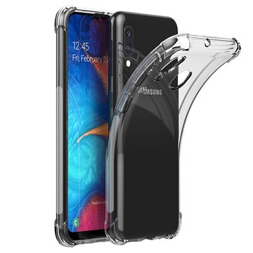 Antislip Samsung Galaxy A20e TPU Hoesje - Doorzichtig