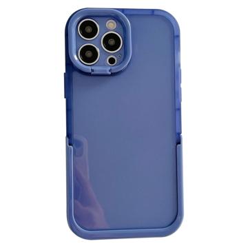 Dubbele Standaard iPhone 14 Pro Max Hybride Hoesje - Blauw