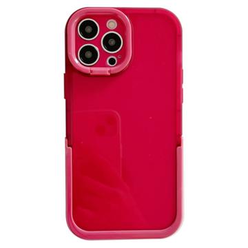 Dubbele Standaard iPhone 14 Pro Max Hybride Hoesje - Rood