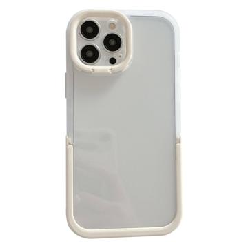 Dubbele Standaard iPhone 14 Pro Max Hybride Hoesje - Wit