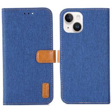 Jeans Series iPhone 14 Portemonnee Hoesje - Blauw