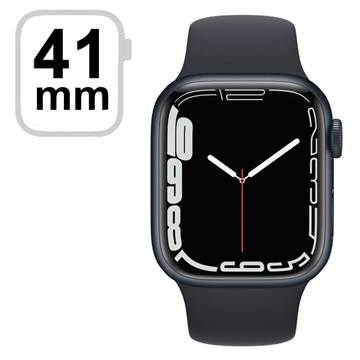 Apple Watch 7 WiFi MKMX3FD/A - Aluminium, Midnight Sportbandje, 41 mm - Midnight