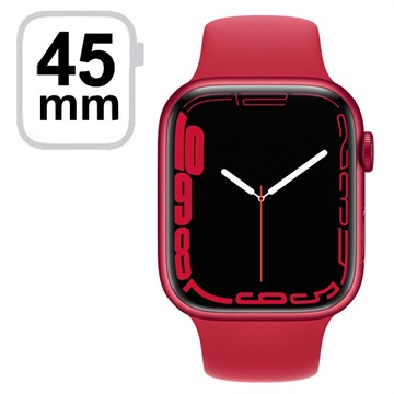 Apple Watch 7 WiFi MKN93FD/A - Aluminum, Rood Sportbandje, 45mm - Rood