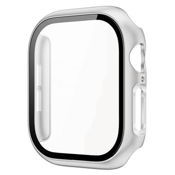 Apple Watch Series 10 Plastic Hoesje met Glazen Screenprotector - 42mm - Silver