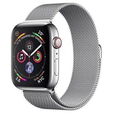 Apple Watch Series 4 LTE MTX12FD/A - Roestvrij staal, Milanese Loop, 44mm, 16GB - Zilver