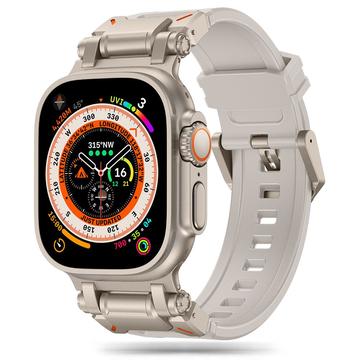 Apple Watch Series Ultra 2/Ultra/9/8/SE (2022)/7/SE/6/5/4/3/2/1 Tech-Protect Delta Pro bandje - 49mm/45mm/44mm/42mm - Sterrenlicht / Titanium