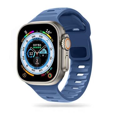 Apple Watch Series Ultra 2/Ultra/9/8/SE (2022)/7/SE/6/5/4/3/2/1 Tech-Protect IconBand Line Siliconen Bandje - 49mm/45mm/44mm/42mm - Blauw
