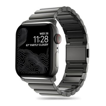 Apple Watch Series Ultra 2/Ultra/9/8/SE (2022)/7/SE/6/5/4/3/2/1 Tech-Protect SteelBandje Roestvrij Staal - 49mm/45mm/44mm/42mm - Zwart