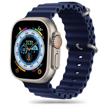 Apple Watch Ultra 2/Ultra/9/8/SE (2022)/7/SE/6/5/4 Tech-Protect Iconband Pro TPU-riem - 49mm/45mm/44mm/42mm - Middernacht Blauw