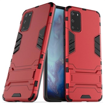 Armor Series Samsung Galaxy S20 Ultra Hybrid Case met Standaard - Zwart