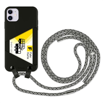 Artwizz HangOn iPhone 11 TPU Hoesje met Band - Zwart / Zebra