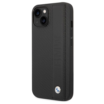 BMW Signature Collection iPhone 14 Leren Gecoate Hoesje - Zwart