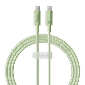 Baseus Habitat Series USB-C / USB-C Oplaadkabel - 1m, 100W - Groen