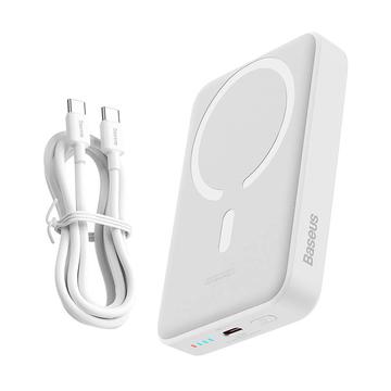 Baseus Mini 10.000 mAh Powerbank Wit | Compact Met MagSafe & Fast Charge | 30W USB-C | Geschikt voor Apple iPhone en andere smartphones