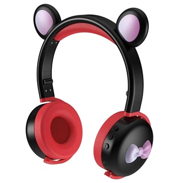 Bear Ear Bluetooth Koptelefoon BK7 met LED - Zwart