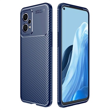 Beetle Carbon Fiber OnePlus Nord CE 2 Lite 5G Hoesje - Blauw