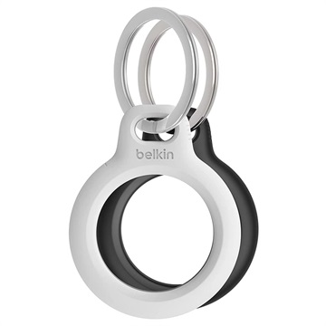 Belkin Apple AirTag Hoesje met Sleutelhanger - 4 St. - Zwart & Wit