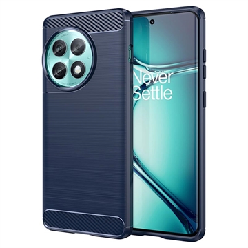 OnePlus Ace 2 Pro Geborsteld TPU Hoesje - Koolstofvezel - Blauw