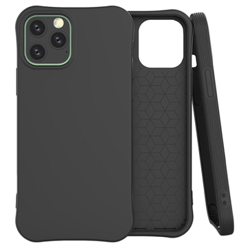 iPhone 12/12 Pro Stootveilig Mat TPU Hoesje - Zwart