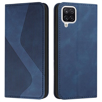 Zakelijke stijl Samsung Galaxy A22 4G Wallet Case - Blauw