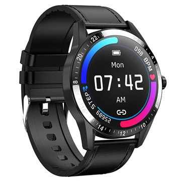 Business Style Waterbestendig Smartwatch Met Hartslagmeter G20 - Zwart