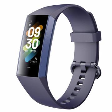 C80 1.1 AMOLED-scherm lichaamstemperatuur Smart Armband met hartslag, bloeddruk, bloed zuurstof monitoring - Blauw